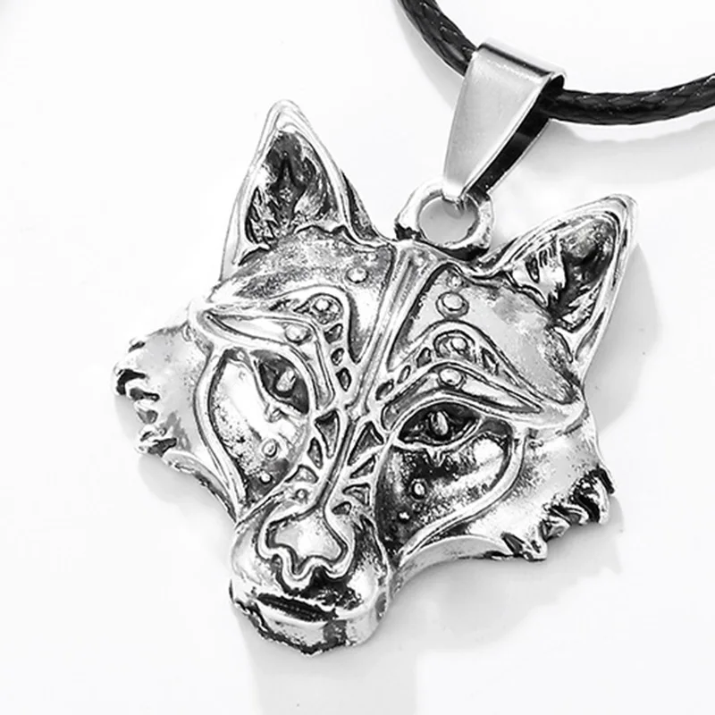 DIY Designer Creative Viking Wolf Head Pendants Necklace Charms For Jewelry Making Findings Component Wholesale Dropshipping