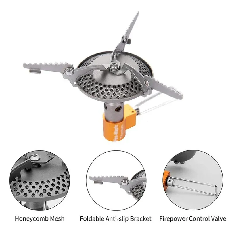 Fire-Maple Titanium Gas Stove Folding Ultralight Furnace Outdoor Camping Travel Picnic Burners Cookware Camp Cooking Supplies