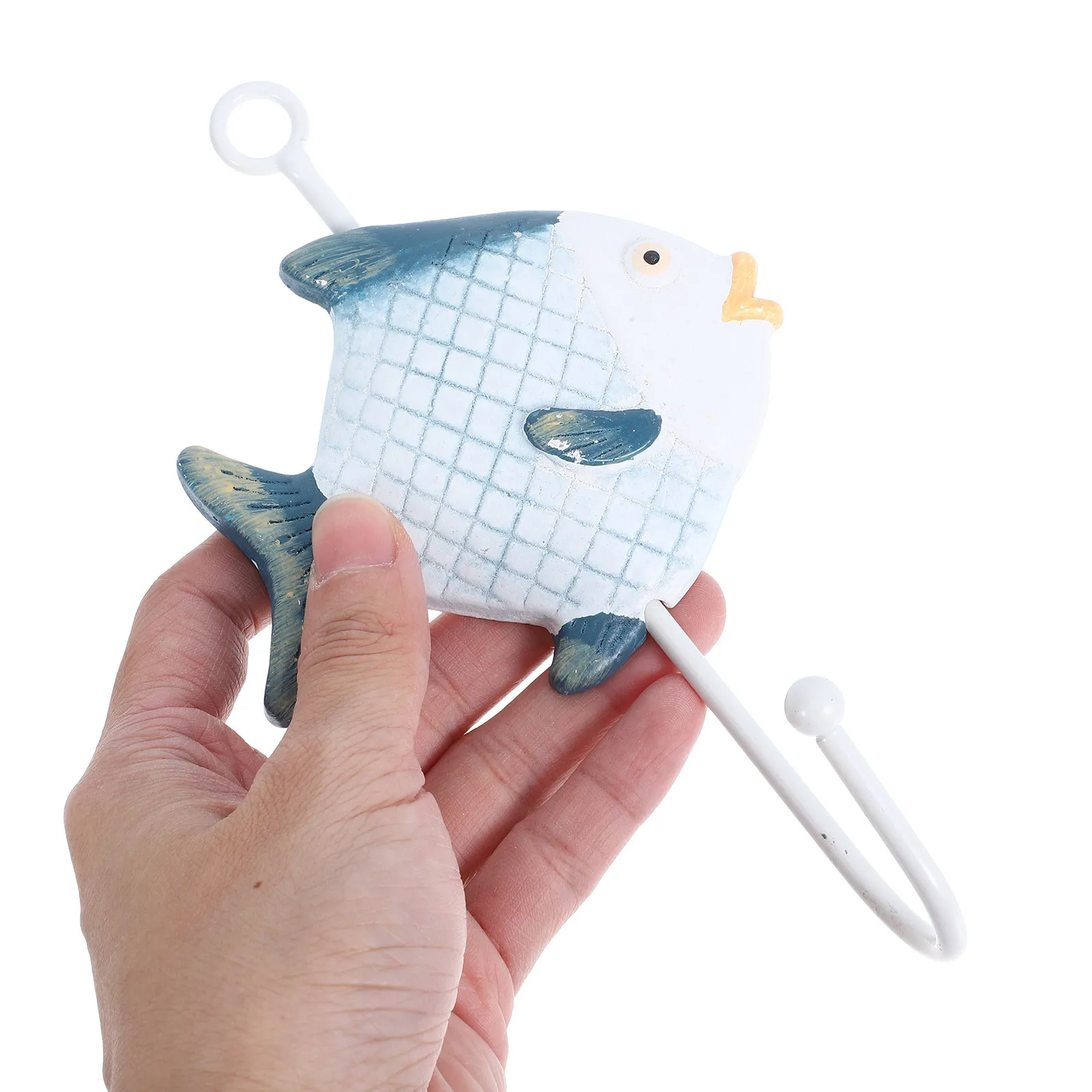 5 قطع البحر الأبيض المتوسط نمط دش الستار السنانير الصدأ مقاومة الزخرفية شماعات للحمام غرفة نوم غرفة المعيشة Pothook المشبك #6