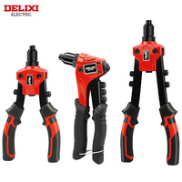 DELIXI ELECTRIC Rivet Gun，Manual Professional Pull Gun High Lever More Labor-saving，TighteningandRiveting of Metal SheetandPipe