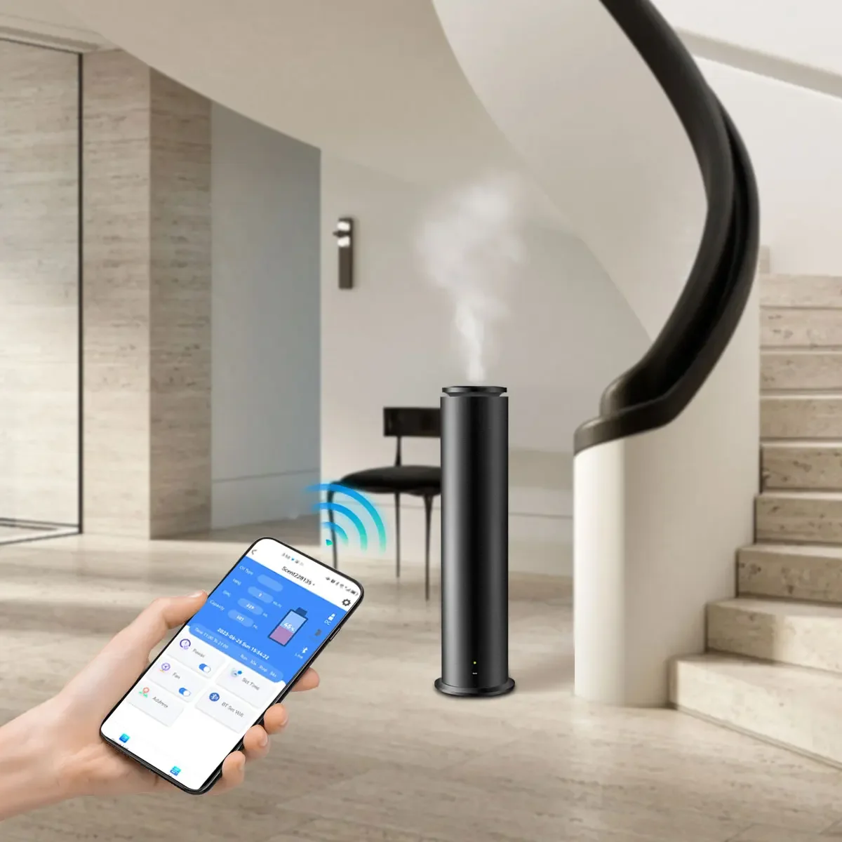 

App Control Scent Air Machine 300cbm Coverage Waterless Fragrance Essential Oil Aroma Diffuser with Bluetooth Wifi Control