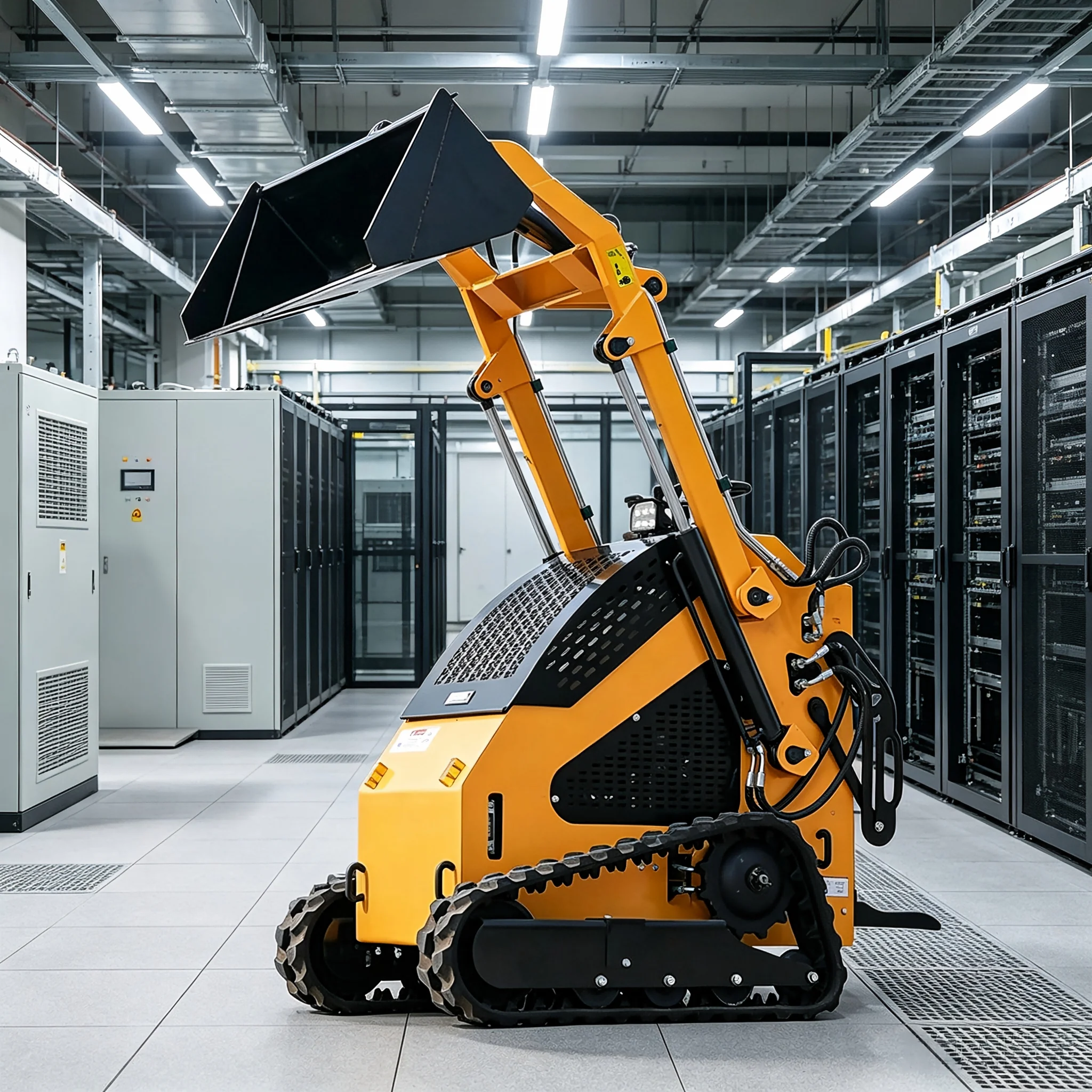 Easy access to narrow space Shock absorbing seat Wheeled Skid Steer Track Skid Steer Diesel Skid Loader
