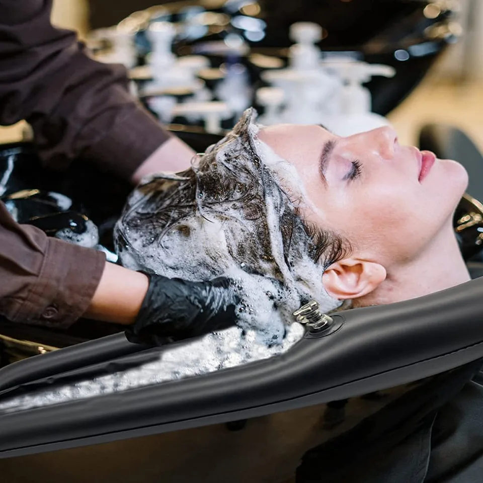 

PVC Hair Washing Tray Lightweight Blow Up Washing Head Basin Portable Inflatable Shampoo Basin For Elderly Disabled Pregnant