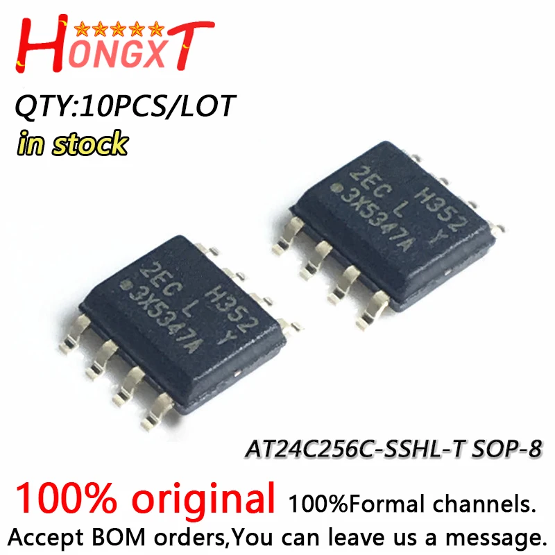 10PCS 100% NEW AT24C256 AT24C256C-SSHL-T 2ECL SOP-8.Chipset