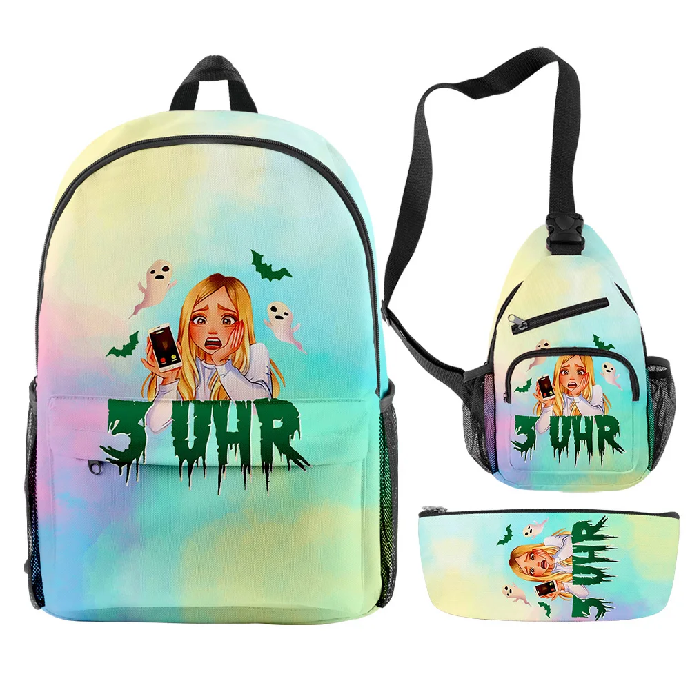 

Popular Youthful Funny Anime Beki Fluffy 3pcs/Set Backpack 3D Print Bookbag Laptop Daypack Backpacks Chest Bags Pencil Case