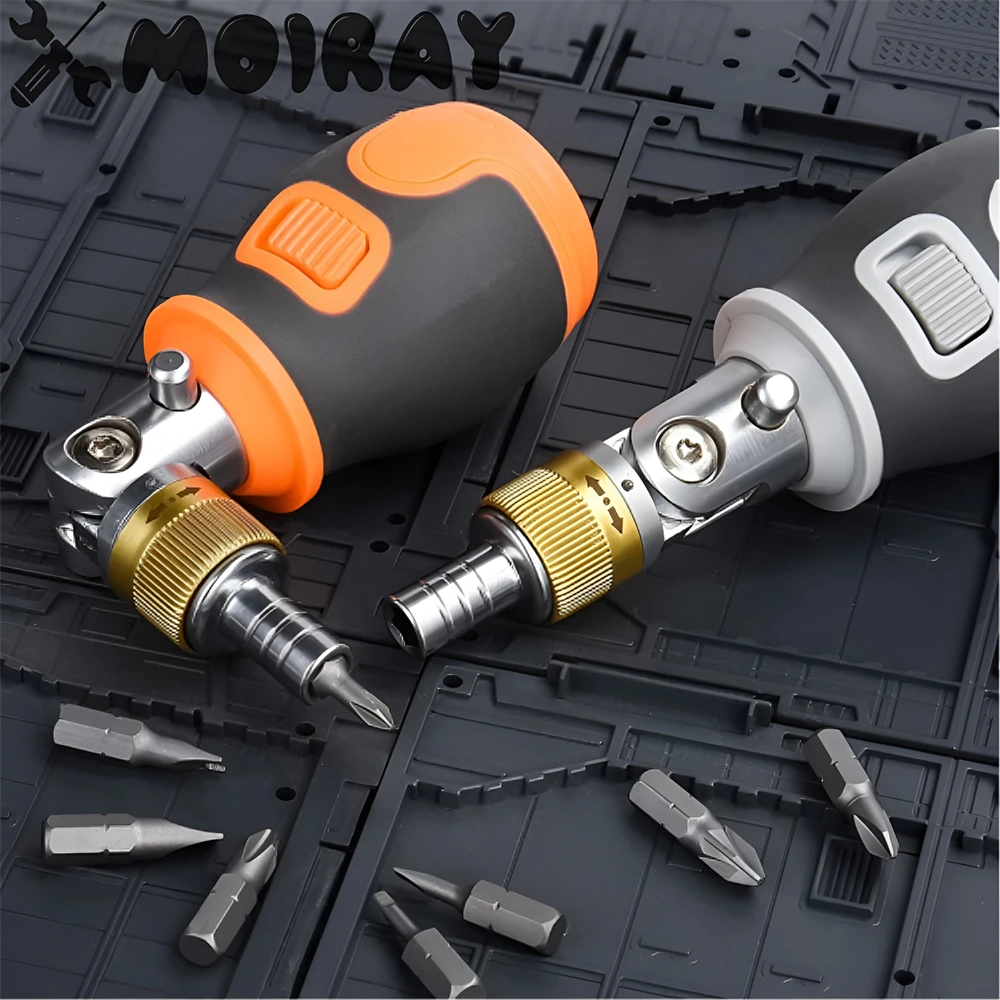 8 in 1 Mini Ratchet Screwdriver Precision Multi Tools Magnetic Bits Household Multi-purpose Pocket Portable Screw Driver