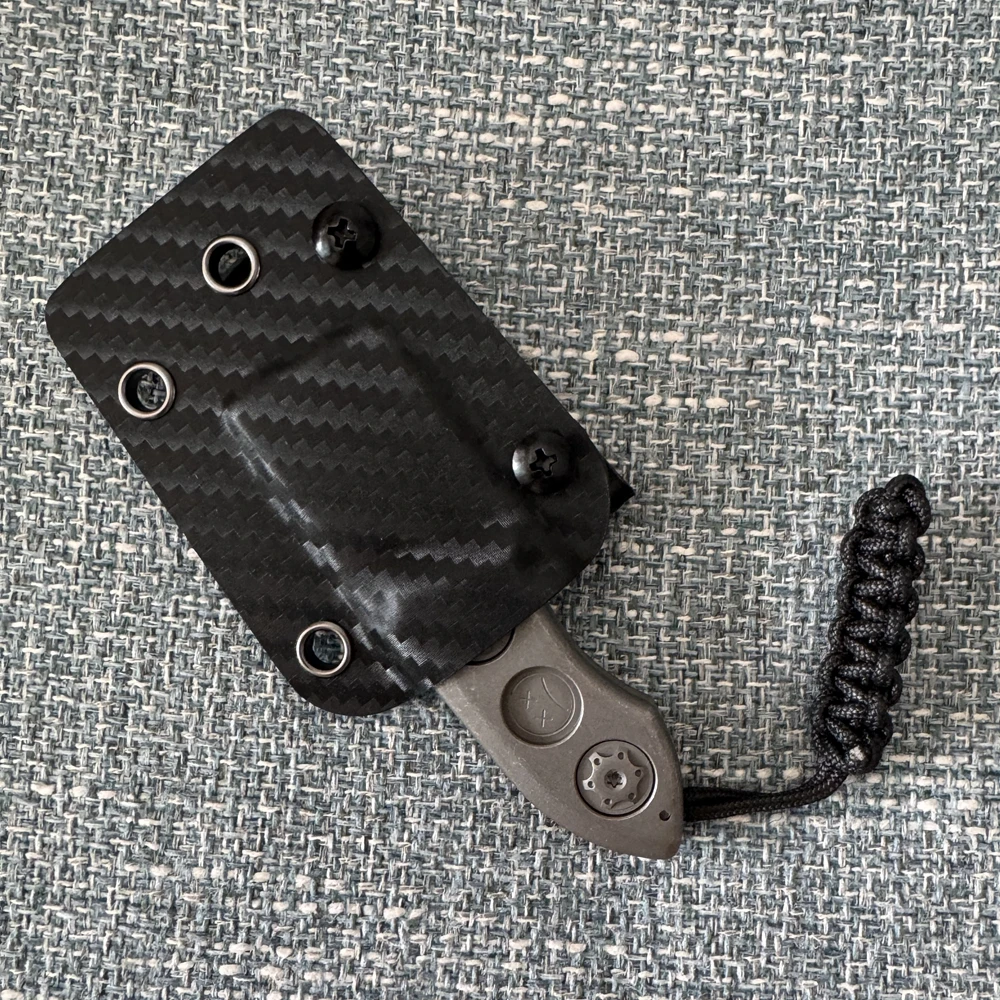 Titanium Alloy DC53 Crowbar with Carbon Fiber Sheath Bottle Opener Outdoor Multifunction EDC Tools
