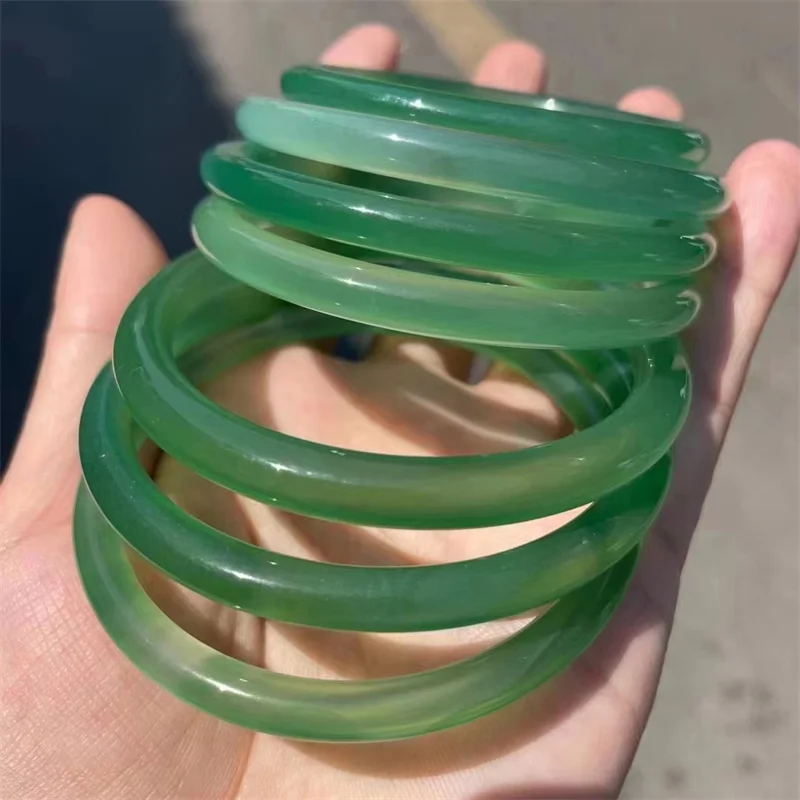 Mai Chang/ Jade Agate Green Bangles Fashion Bracelet Personality Charm Jewelry Exquisite Workmanship Men Women Couple Gift