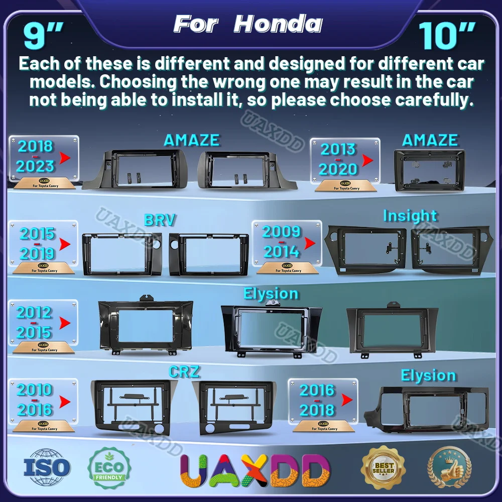 

Для 2018-2023 Honda AMAZE 9INCH2013-2020 Mobilio Old Amaze 10,1 INCH автомобильный CD MP5 радио Android рамка видеоплеер приборная панель стерео