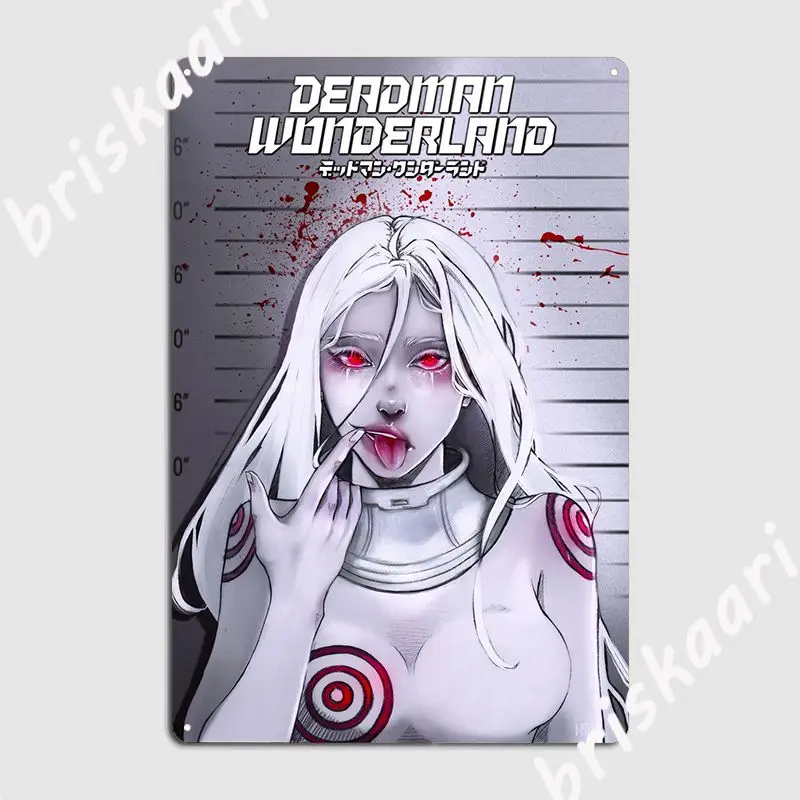 Shiro Deadman Wonderland Metal Plaque Poster Pub Garage Create Club Party Painting Décor Tin Sign Posters