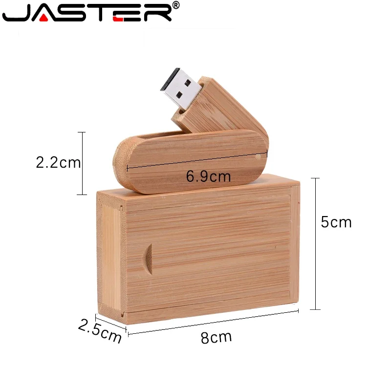 Imagem -02 - Jaster-maple Caixa de Madeira Flash Drive Pen Drive Rotativo Memory Stick de Alta Velocidade Presente Criativo Usb 3.0 32gb 64gb 128gb 10 Pcs Lot