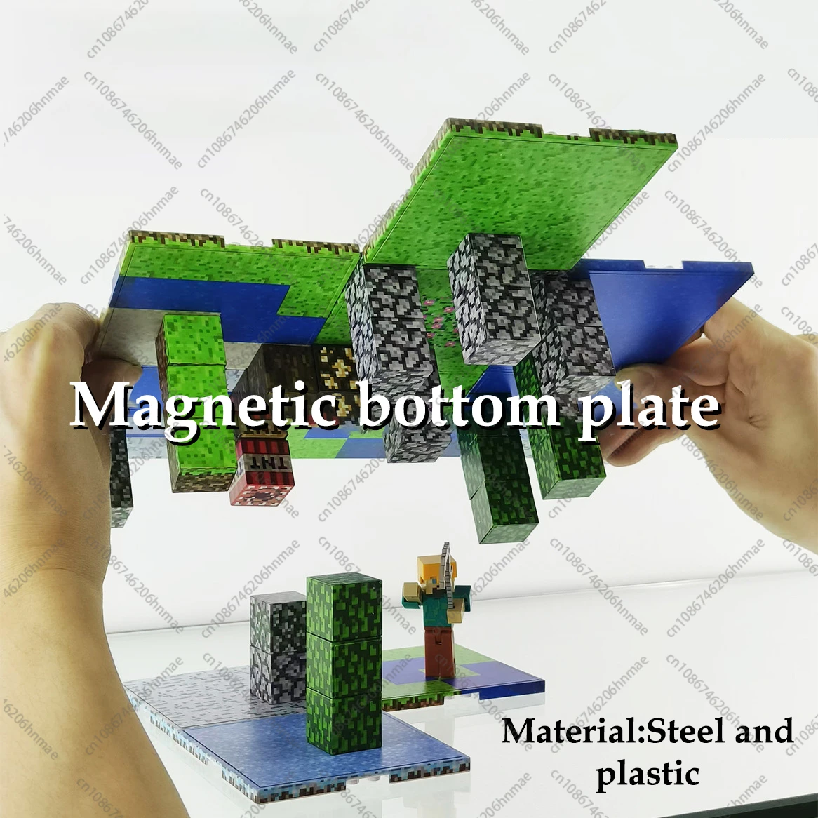 Magnetic Base Plate Variety Baseplates Match Mine World Magnetic Building Blocks DIY Toys for Boys and Girls Children Toy Gift