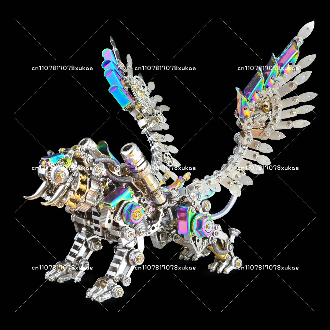 

Складная металлическая модель, огромное прецизионное оборудование, тигр, дракон, кролик, строительный блок, модель сборки