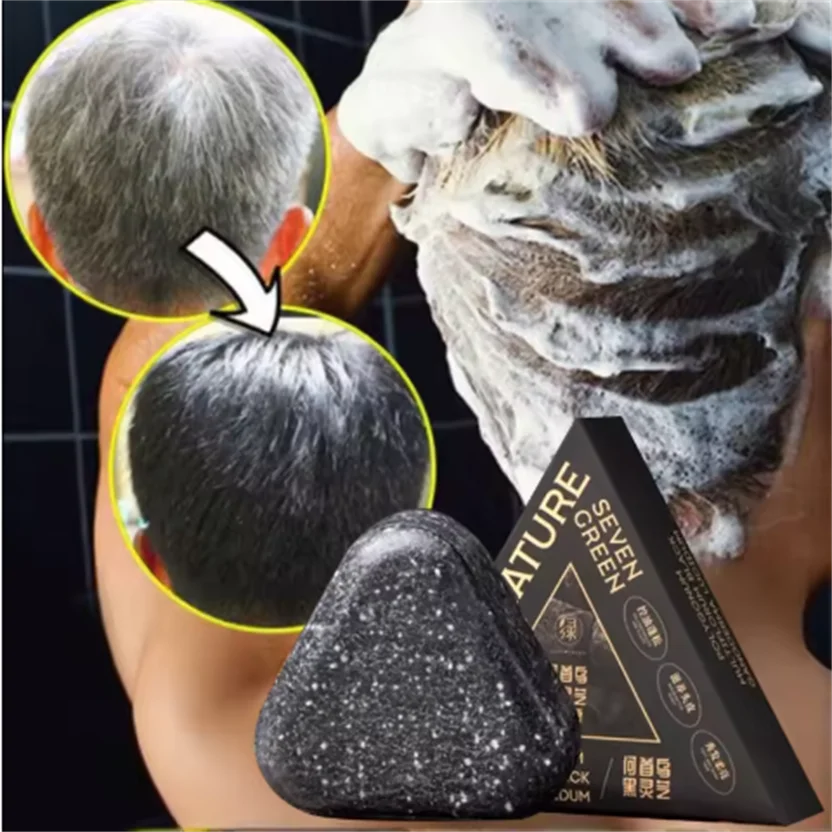 

Семь зеленый шампунь, восстанавливающий серо-белый цвет волос, разглаживающий, питательный, против перхоти, натуральное мыло для затемнения волос