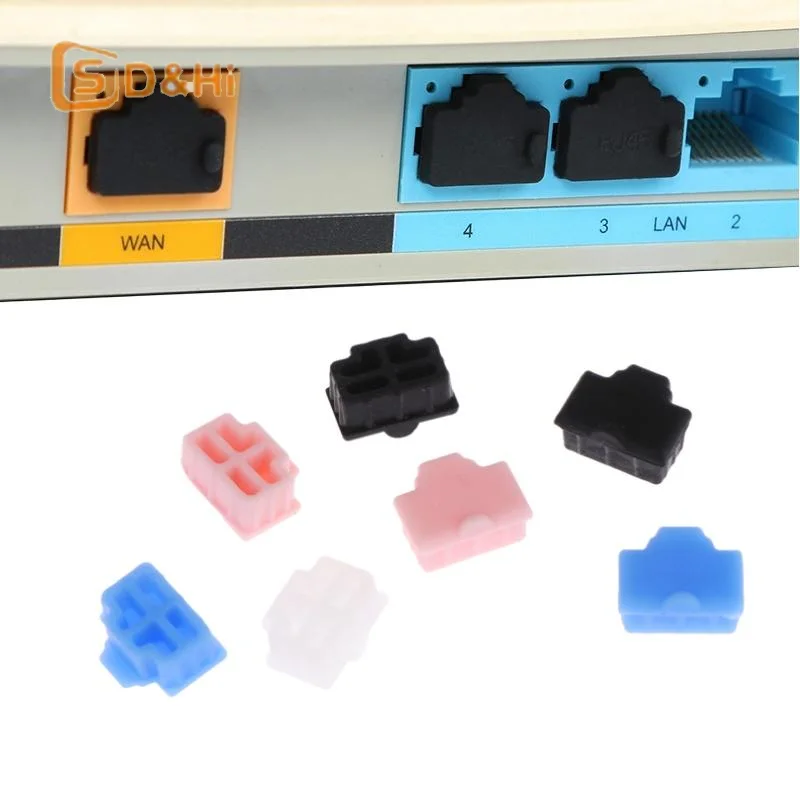 10 Stuks Laptop/Computer/Router Accessoires RJ45 Stofkap Connector Stofkap Plug Protector Stekkers Hub Poort