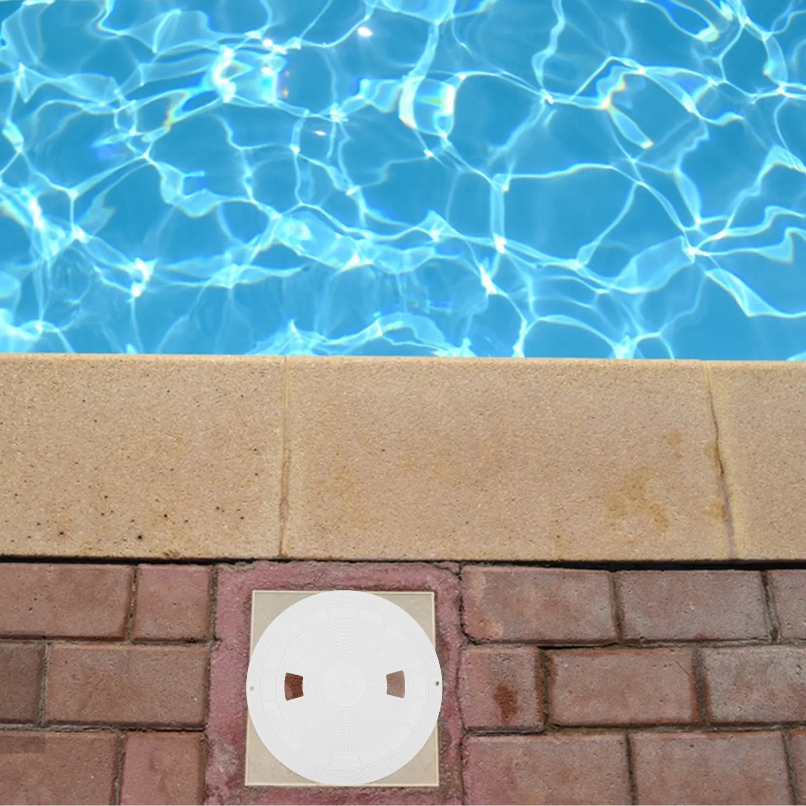 

Swimming Pool Skimmer Lid Cover Round ABS Replacement Deck Cover for Inground Above Ground Pools Debris Prevention Safety