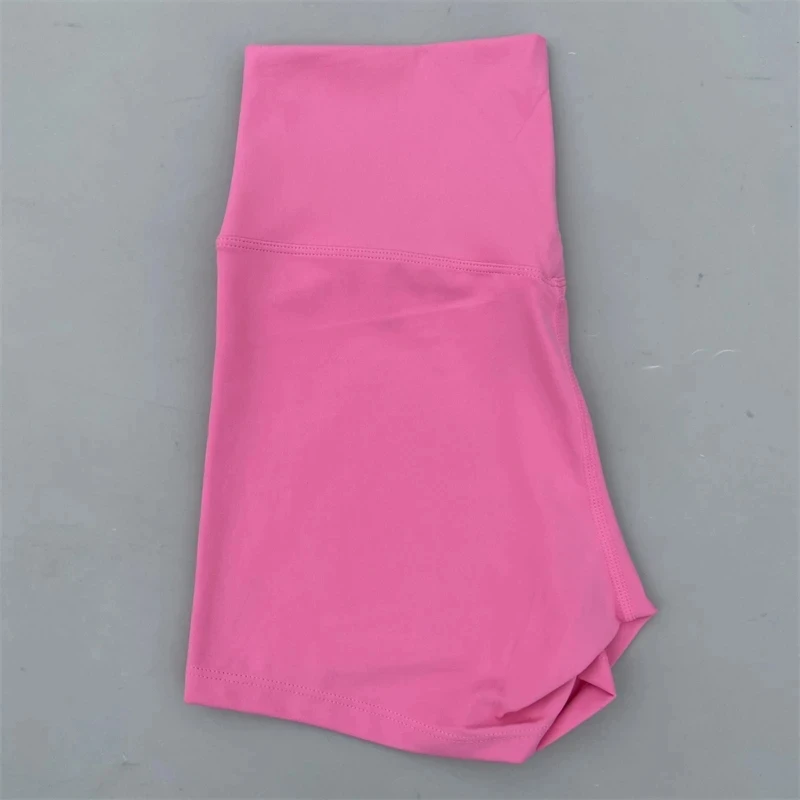 Einfarbig Enge Weiche Frauen Fitness Sport Kurze Hohe Taille Yoga Kurze Legging Hocken Beweis Umfassendes Training Sportlich – Detail 9