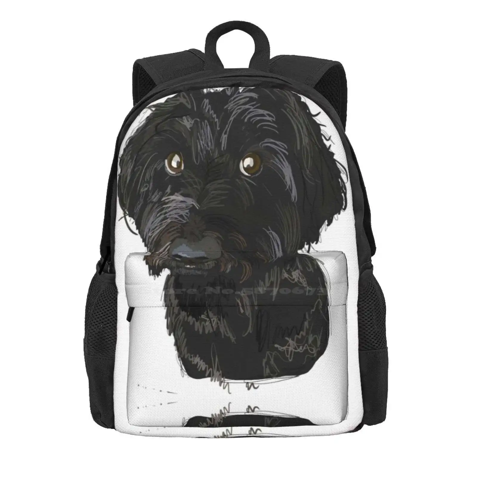 Cockapoo Hot Sale Schoolbag Backpack Fashion Bags Cockapoo Cockerpoo Back Dog Dog Illustration Dog Drawing Sad Dog Guilty Dog