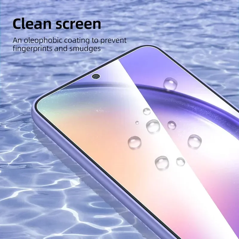 5 piezas protector de pantalla para Samsung Galaxy A55 A54 A13 A53 A52 A12 A22 A33 A32 A51 A52S A35 A72 A71 A14 S10E S20FE, vidrio templado 4