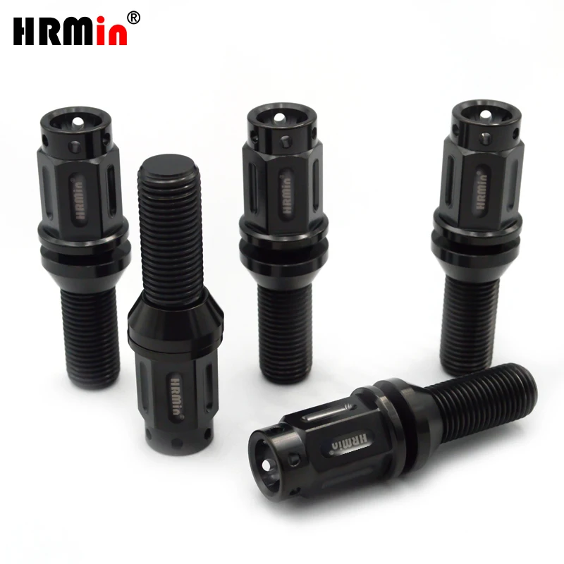 HRMin Floating washer Gr.5 titanium cone seat Long head titanium bolt wheel hub bolt M14*1.25*28mm For BMW MINI Rolls-royces