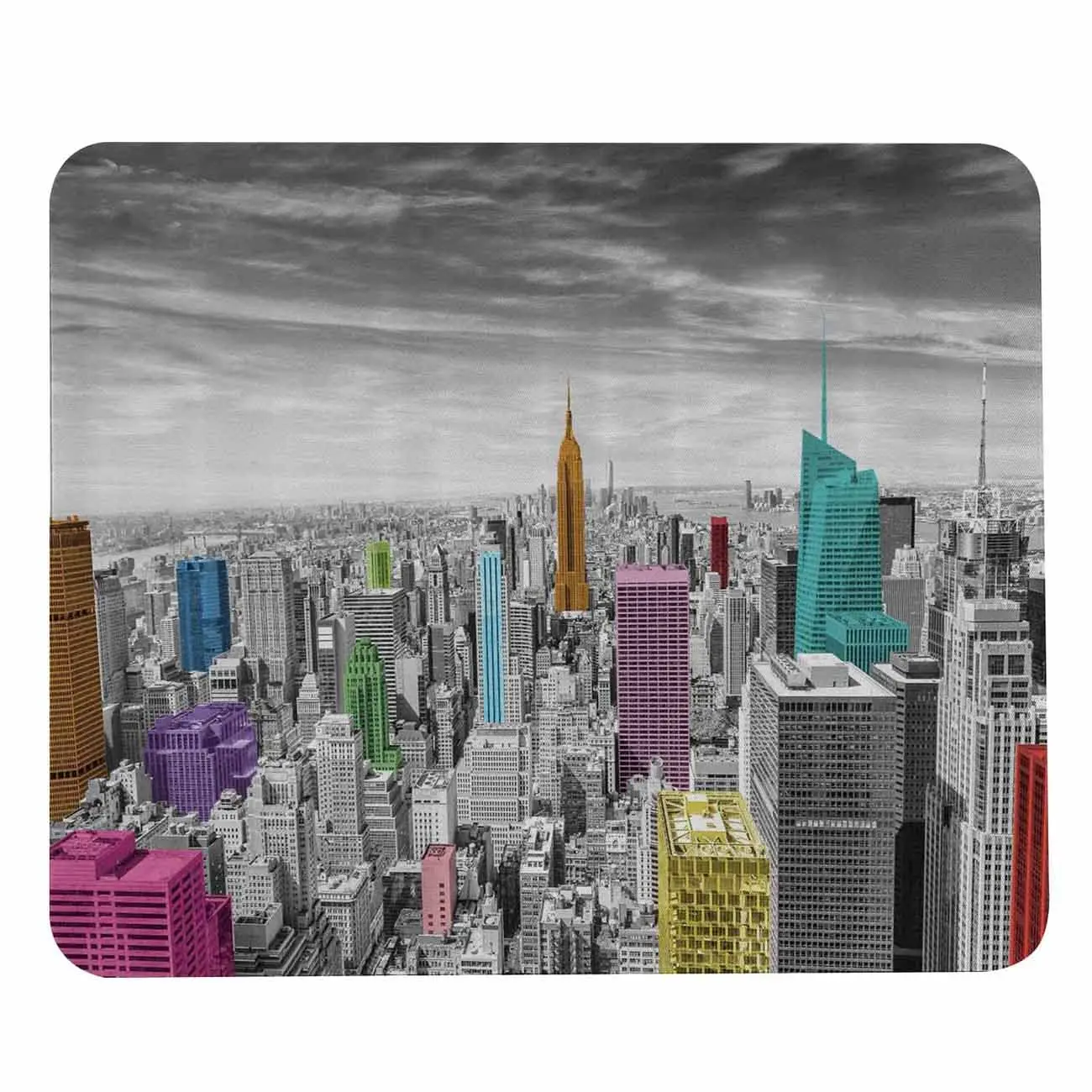 

Colorful Art-Design Buildings Printing Lock Edge Gaming Mousepad Gamer Mouse Mat Keyboard Mats Desk Pad Mousepads 22x18cm