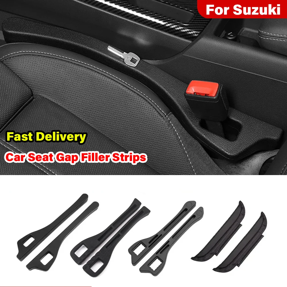 2PCS Car Seat Gap Filler Strip For Suzuki Swift Grand Vitara Jimny Samurai Alto Splash Sx4 Baleno Sport Celerio Ignis S-cross