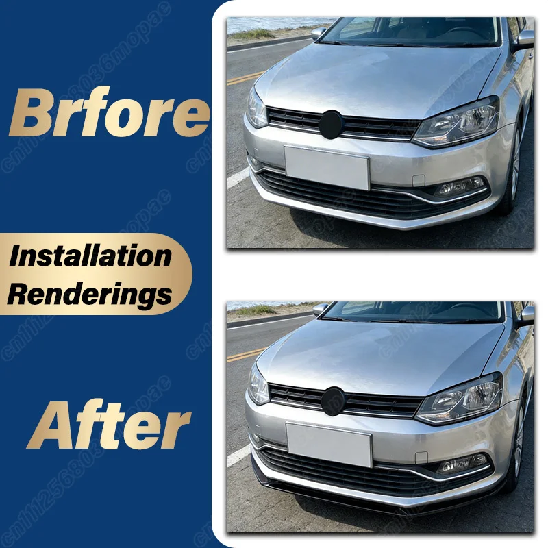 For Volkswagen Polo 6R 6C 2009 2010 2011 2012 2013 2014 2015 2016 2017 Car Front Bumper Lip Sports Racing Lower Lip Splitter