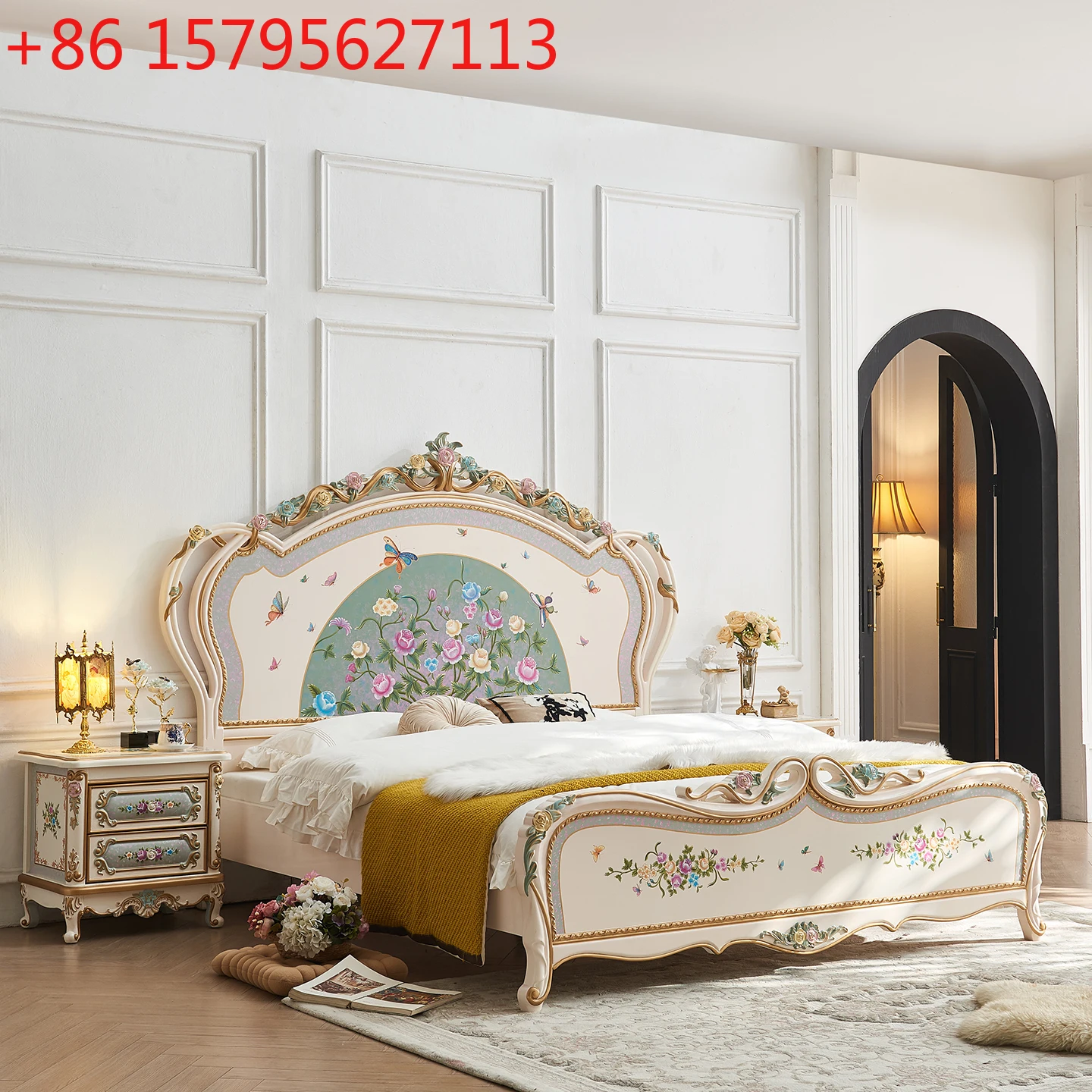 

Вилла большая плоская придворная европейская французская 1,8 метра высота цельного дерева ПК и консоль игровая спальня двойная принцесса свадьба