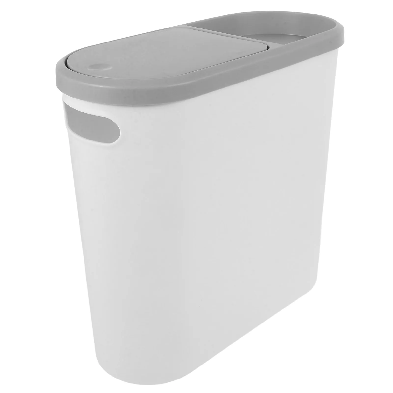 

Press Top Trash Can with Slim Design Plastic Garbage Container for Bathroom Kitchen Bedroom Tight Space Fit Sturdy and