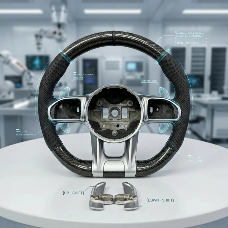 

Upgrade Real Carbon Fiber Leather Sports Steering Wheel for for W124/W117/C43/E55/E400/X164