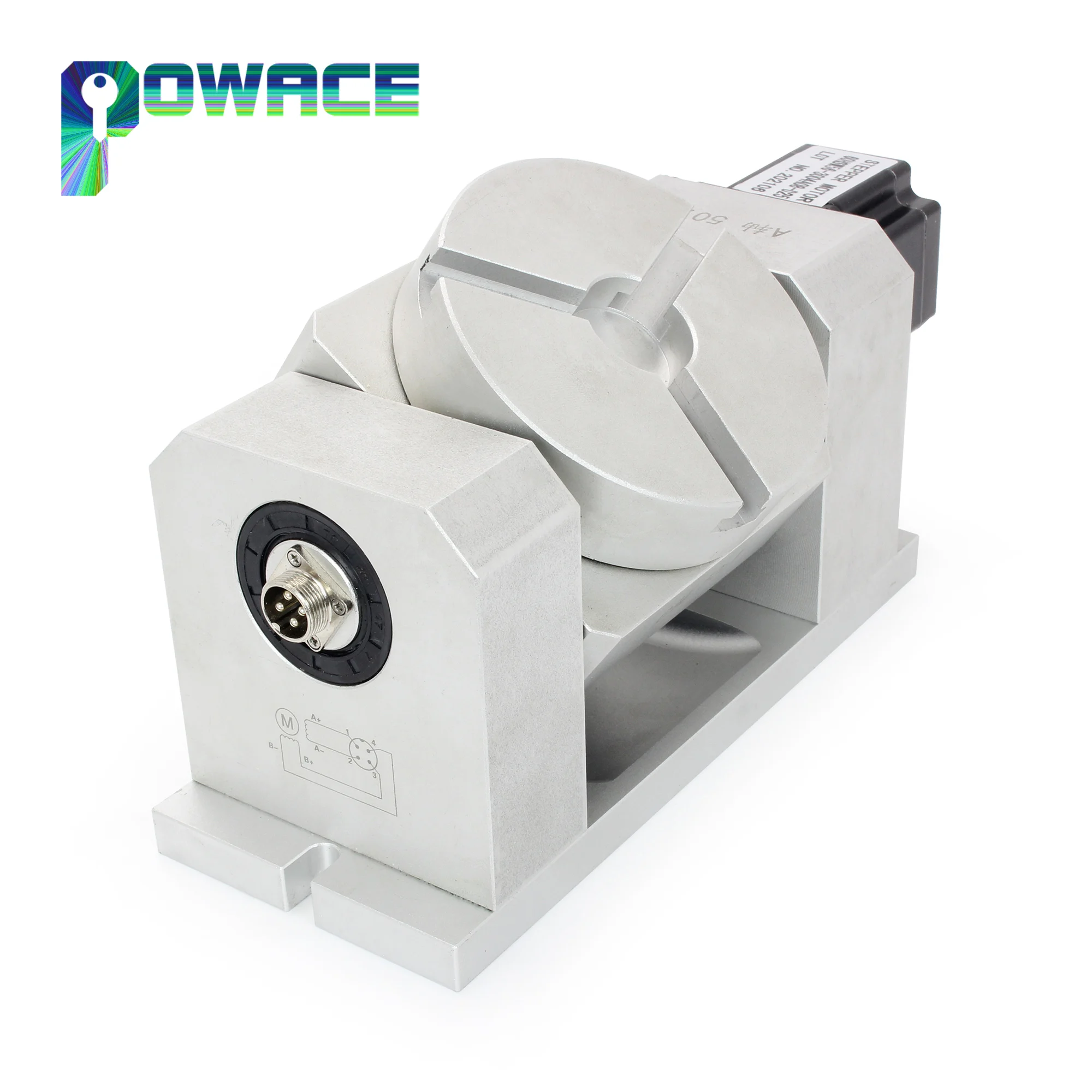 【EU US】CNC 4th 5th A B Rotary axis Harmonic drive reducer dividing head Speed ratio 50:1 With Nema 23 waterproof Stepper Motor