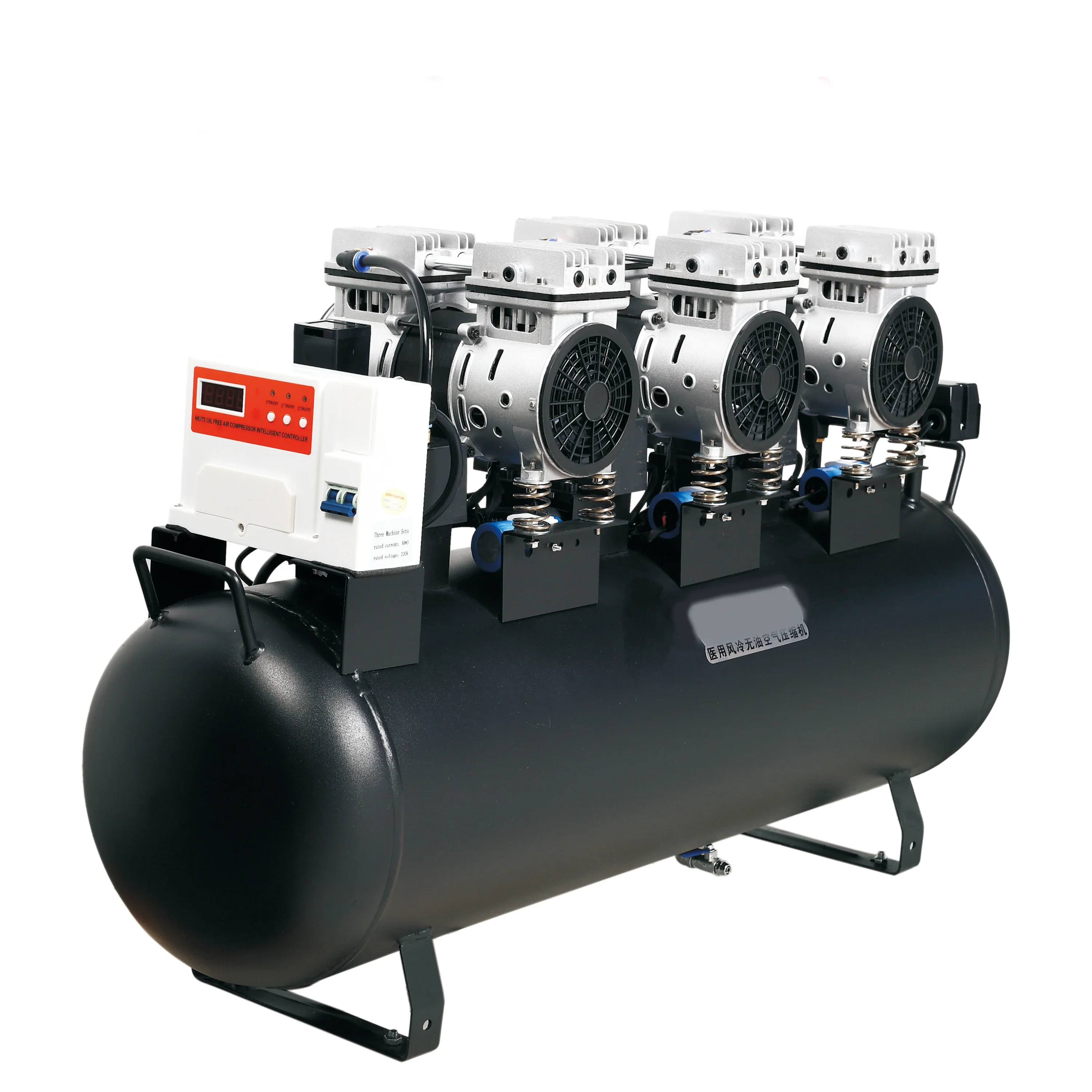 

90L one Drive Five uint Noiseless Oilless Quiet Oil Free Air Compressor uint