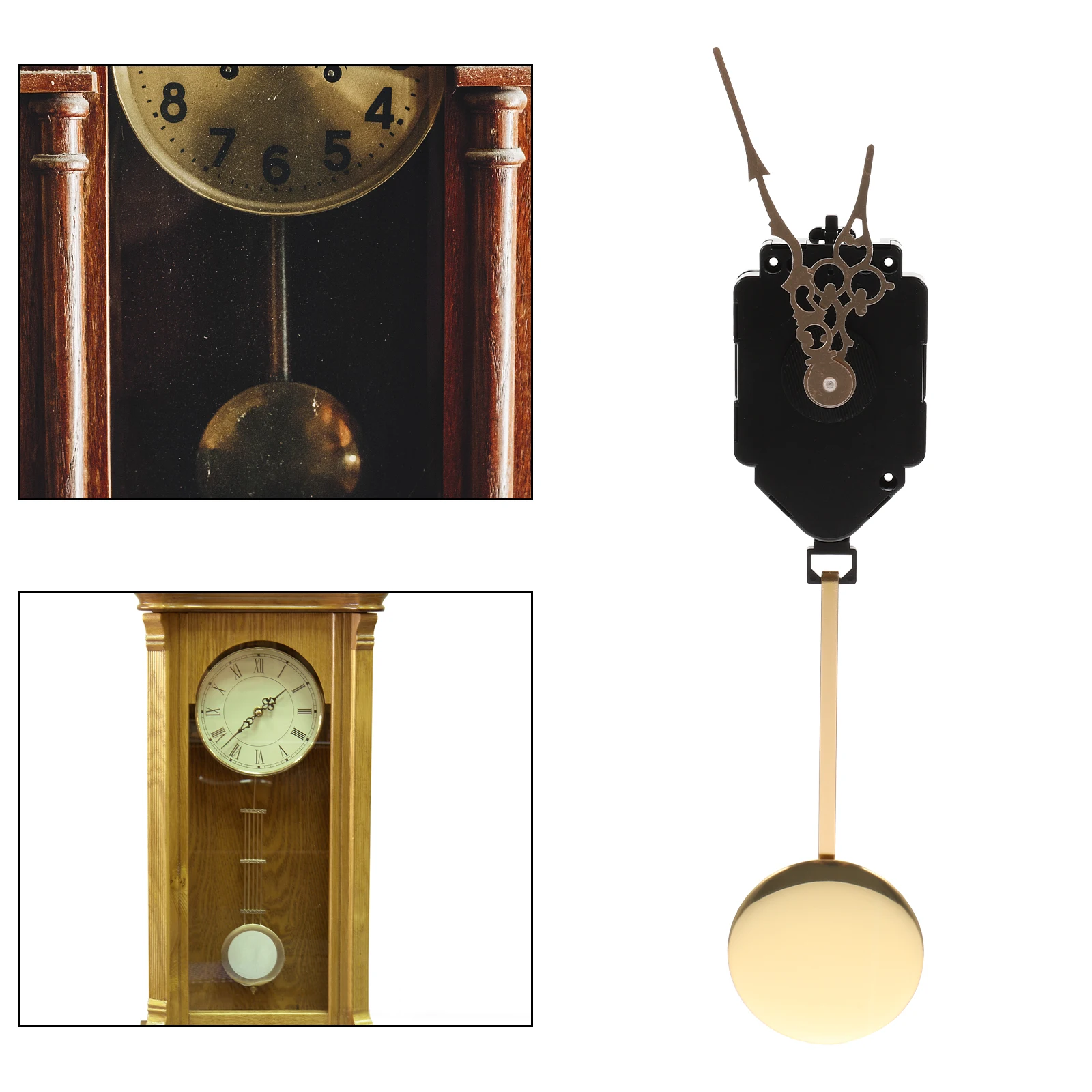

Pendulum Clock Movement Kit Mute Mechanism for Wall Watch DIY Accessories Durable Quartz Metal Plastic Home Clock Parts