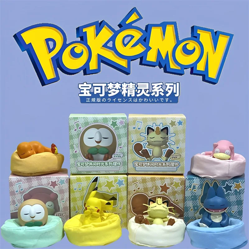 New Pokemon Casual Time Series Desktop Display Kitty Kabutops Figure Blind Box Toy Collectible Anime Figurine