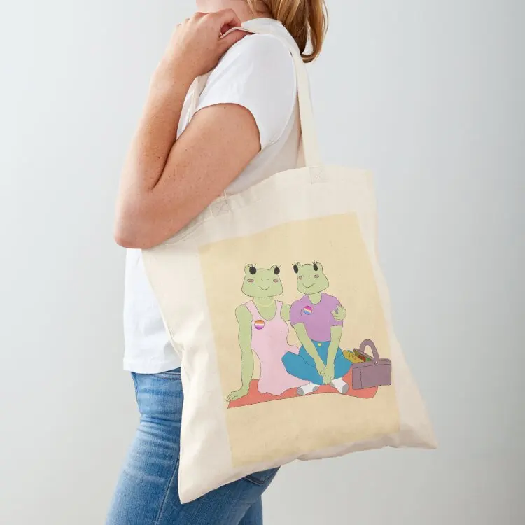 Lesbian and Pansexual Frog Tote Bag Women's handbag Fabric bag personalized tote custom fabric bag
