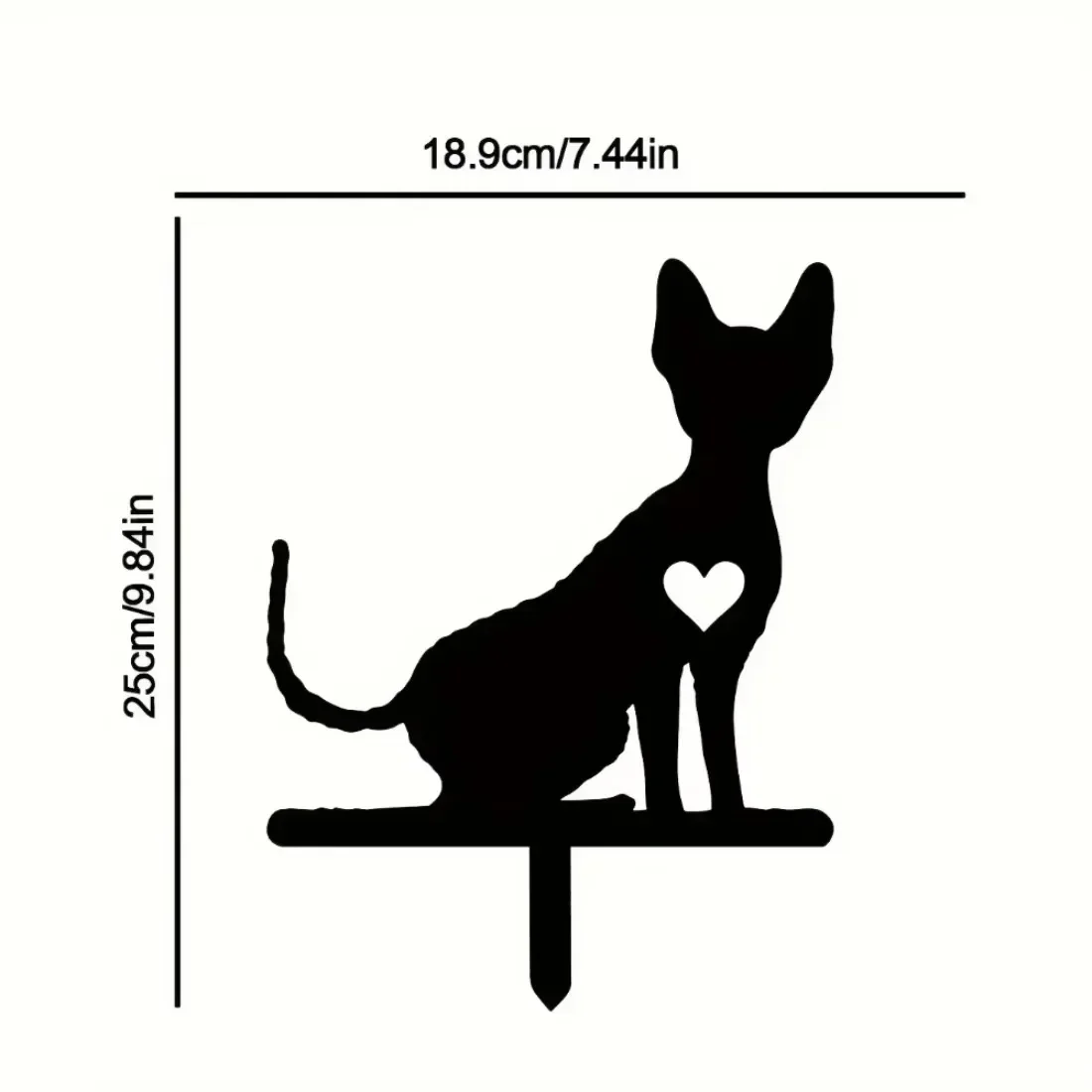 1pc Deer & Dog Metal Garden Stake,2D Flat Laser Cut Silhouette,Iron Yard Art,Powder-Coated Rustproof Waterproof