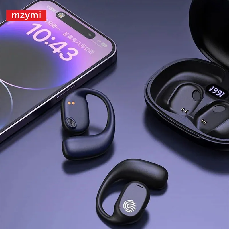 Mzymi Soundgear Sense auriculares inalámbricos Bluetooth 5,3 auriculares estéreo Hifi sonido sobre la oreja auriculares de conducción ósea para