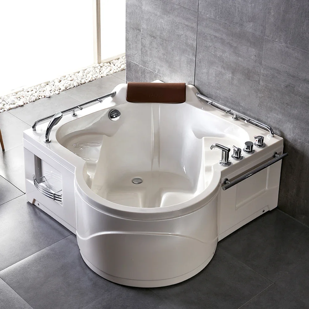 

Best Sale Acrylic Luxury whirlpool Massage Size Bathtub Spa Soaking Bathtub with Hydromassage Standard Bathtub Size