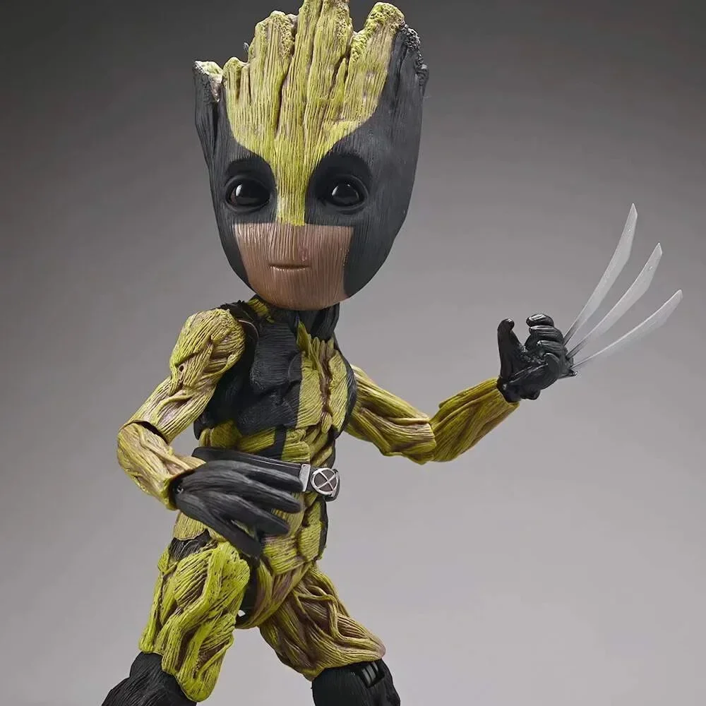 

26cm Marvel Guardians Of The Galaxy Vol. 2 Groot Tree Man Cos Wolverine Action Figure Model Toy Collect Desktop Ornaments Gift