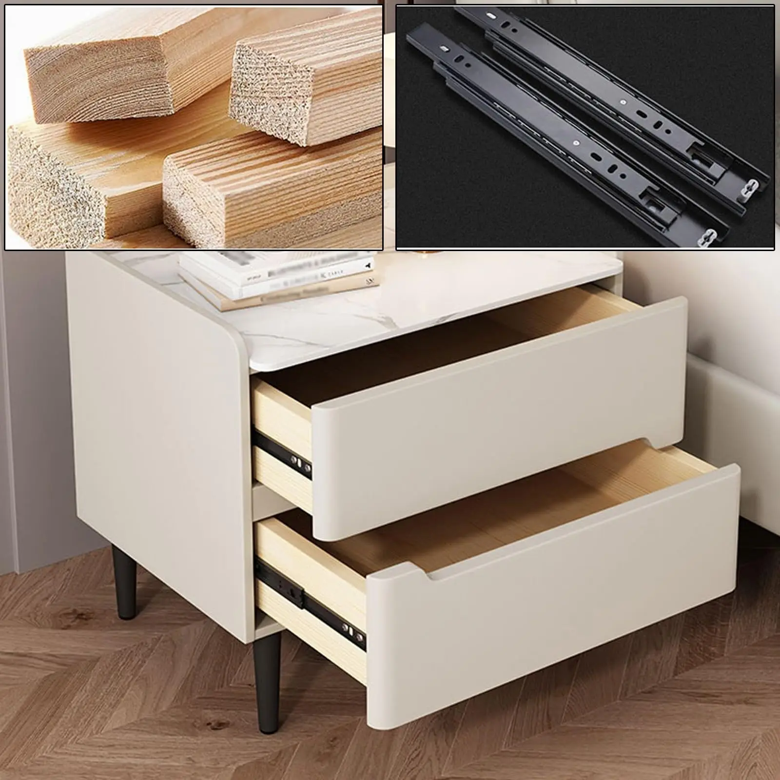 متعددة الوظائف شحن لاسلكي الذكية مكبر الصوت الجدول الأثاث طاولة السرير غرفة نوم حديثة منضدة ليلية ذكية #4