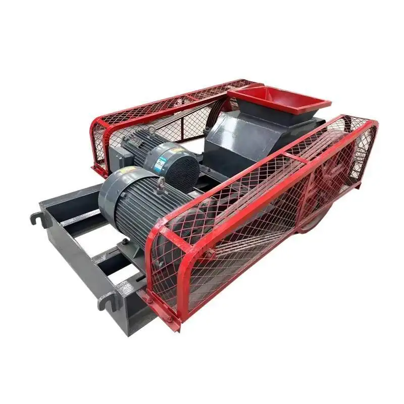 Large Hydraulic Double Roller Crushing For Sunflower Seed Stone Glass Sand Making Machine Crusher Wolf Tooth Crusher