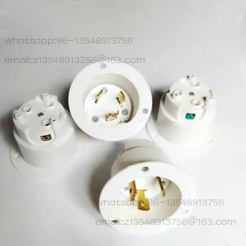 White L6-30/lead-mounted embedded type, US standard UL plug LK-6332FI concealed, spot quick delivery