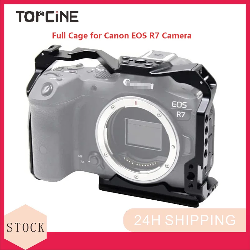 Topcine R7 Cage for Canon EOS  Camera with Quick Release Plate Rail,Cold Shoe Mount  Microphone LED Light Photography