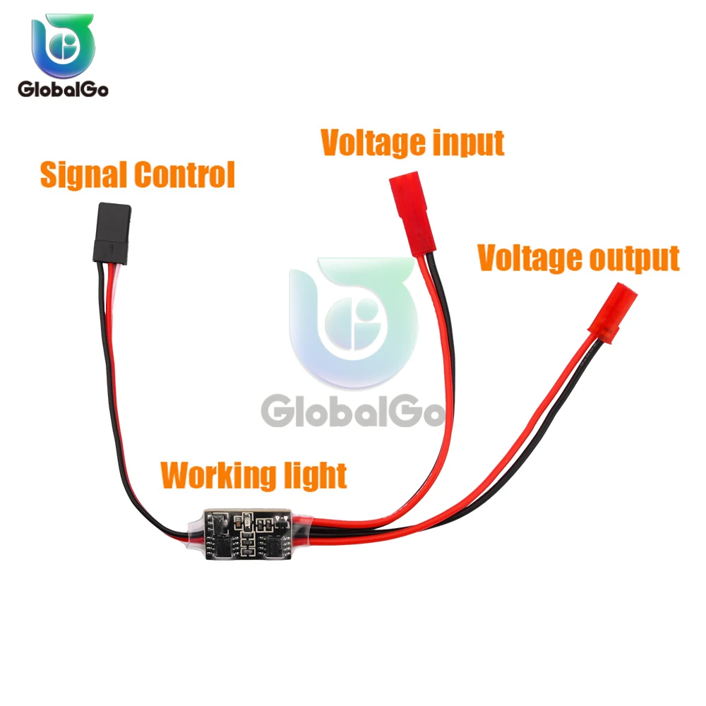 2-20A High Current Remote Control Electronic Switch 3-30V Aerial Model Plant Protection RC Drone Water Pump PWM Signal Control