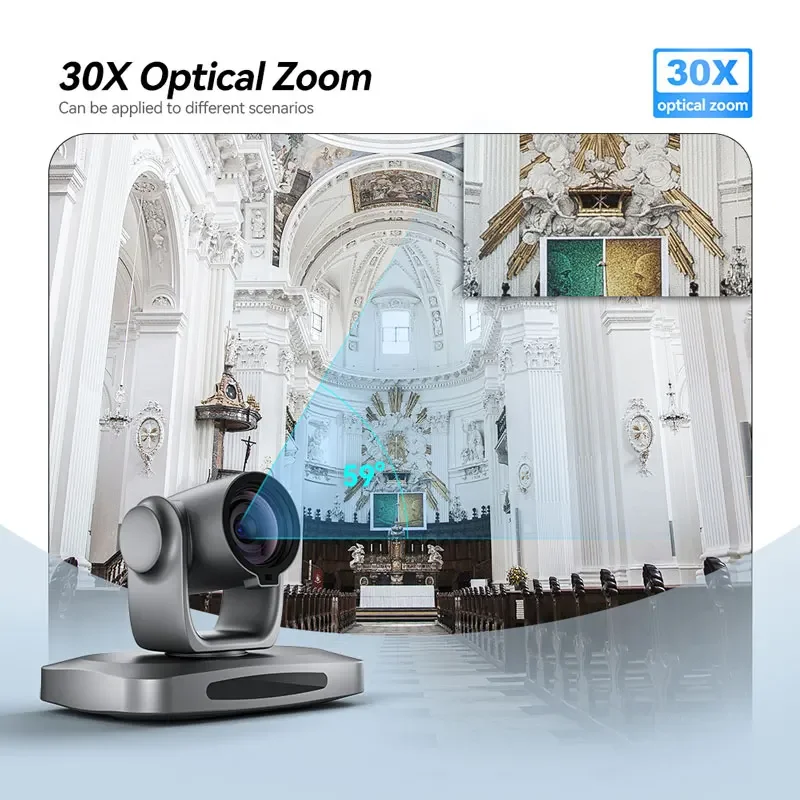 

4k Video Livestream Camera Live Streaming Broadcast Camera Sdi/USB/NDI/HDML Ptz 30x Video Conference Camera