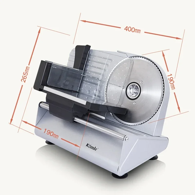 Electric Food Slicer 220V Household Desktop Fruit Lamb and Beef Slicers 0-22mm Bread Ham Vegetable Meat Cutting Machine