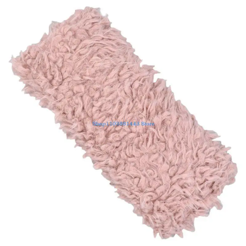 Q6RE Faux Fur Fashion Blanket Newborn Photography Prop Baby Blankets Swaddling