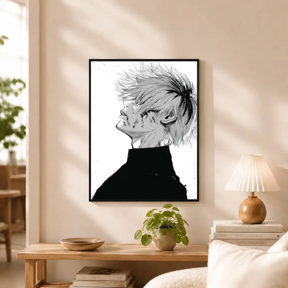 T-Tokyo Ghoul K-Ken Kaneki Poster High Quality Dorm Living Room Aesthetic Wall Decoration Painting Stickers Gift