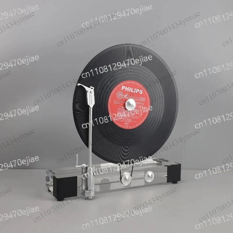 Retro Vertical Simulation Tape Recorder Model Metal Crystal Decor Ornament Vintage Home Desktop Decoration Accessory