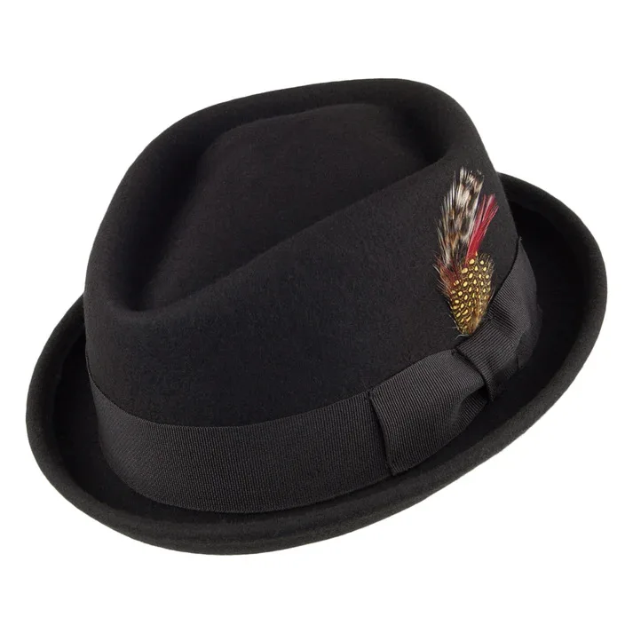 

Diamond Top Wool Hat, Fashionable and Versatile Pure Wool Hat, Wool Hat with Bow Ribbon Decoration
